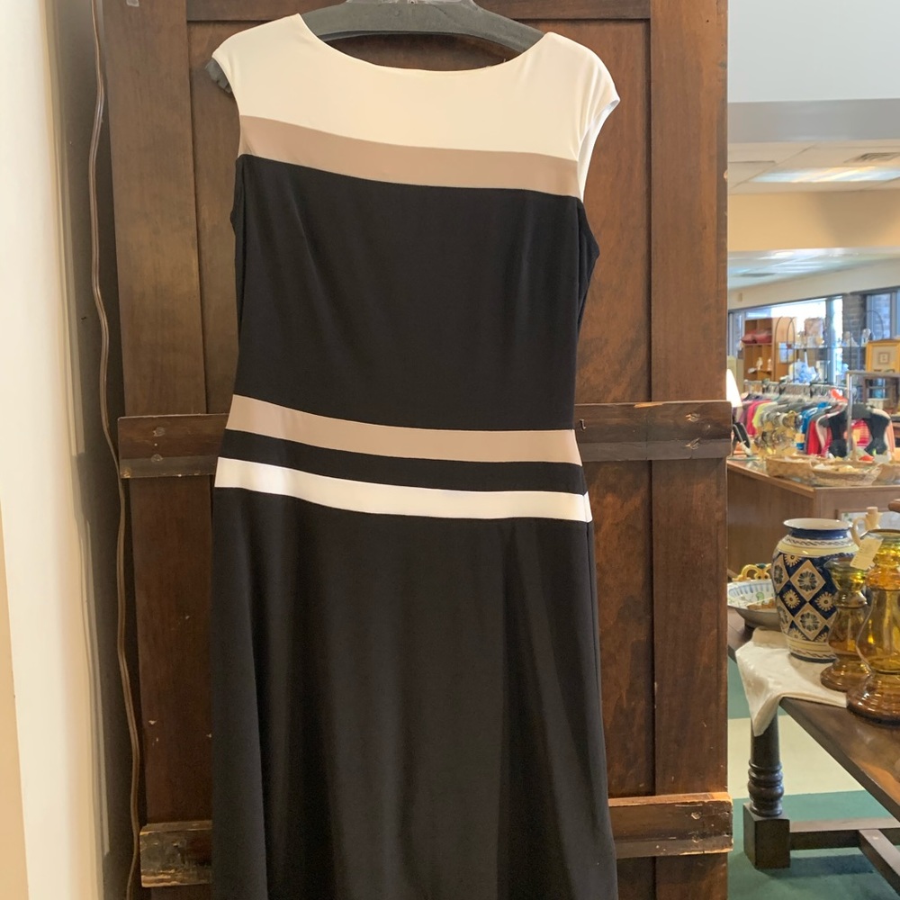 Lauren stripe midi length dress